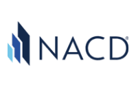 NACD logo with blue geometric shapes.