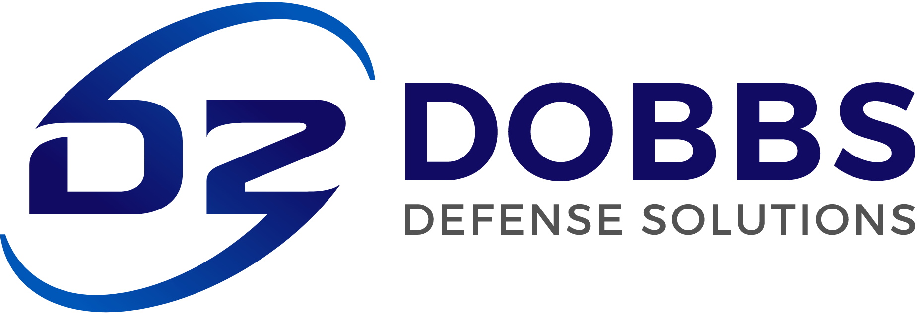 Dobbs Defense Solutions logo, blue text.