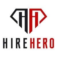 Logo featuring stylized letters and the name Hire Hero.