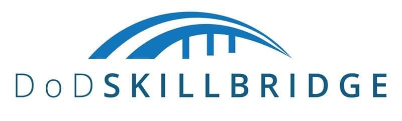 Logo with a blue bridge design and the word 'SKILLB'.
