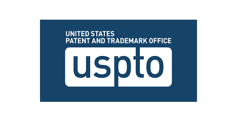Logo of the United States Patent and Trademark Office (USPTO).